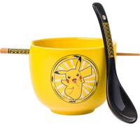 Pokemon Pikachu Tazza Mug Rotonda In Ceramica Giallo Con Bacchette