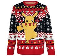 Pokémon Pikachu Uomo Christmas Jumper Multicolore 100% Acrilica Regular