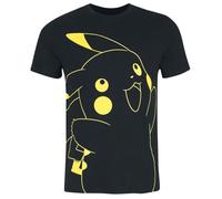 Pokémon Pikachu Uomo T-Shirt Nero 60% Cotone, 40% Poliestere Regular
