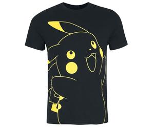 Pokémon Pikachu Uomo T-Shirt Nero L 60% Cotone, 40% Poliestere Regular