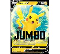 Pokemon Pikachu V SWSH198 - Biglietto di dimensioni jumbo - Promo stella nera