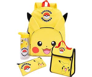Pokémon Pikachu Zaino Set bambini Bottiglia Per Bambini A 4 Pezzi
