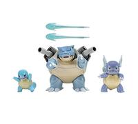 Pokémon- PKW Pack Select Evolution-Confezione da 3 Personaggi da 5,5 cm, Wartortle da 7,5 cm e Blastoise Battle Figure-Dettagli Autentici, PKW2773