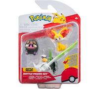 Pokémon PKW - Set di 3 statuette da combattimento: Fennekin, Lechonk, Sirfetch'd