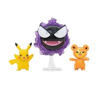 Jazwares Pokémon Battle Teddiursa+pikachu+gastly 3 Units Multicolor