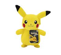 Pokémon PKW2389 - Pikachu PLUSH in velluto a coste, 20,3 cm, dettagli autentici, multicolore