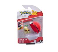 Pokémon PKW2662 Clip'n'Go Pokéball - Chelast & Pokéball ufficiale Poké ball con statuetta dettagliata da 5 cm