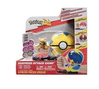 Pokemon PKW2730 - Surprise Attack Game - Abra con flottball, Personaggio Ufficiale con Palla di Lusso