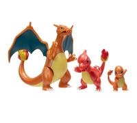 Pokèmon PKW2777 - Confezione da 3 pezzi, 2 Charmander, 3 Charmeleon e 10 cm Charizard Battle Figures, Evolution Multipack stile 1