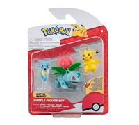 Pokémon PKW3049 - Set di figure da battaglia, motivo: Pikachu, Seeper, Bisaknosp, personaggi ufficiali