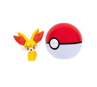 Pokemon- Clip'n'Go Balls - Fynx & Poké Ball, Colore, PKW3132