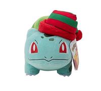 Pokémon PKW3377-20 cm peluche invernale - Bisasam con berretto, peluche ufficiale