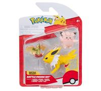 Pokémon PKW3510 - Set di personaggi ufficiali da Battle Figure - Piepi, Drapfel, Blitz