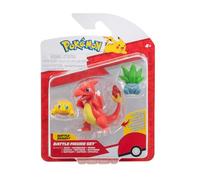 Pokémon PKW3894 - Set di statuette ufficiali da battaglia, wattzapf, Myrapla, Glutexo