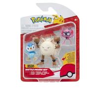 Pokémon PKW4088 - Battle Figure Set - Bähmon, Plinfa, Rasaff, offizielles Figure