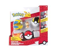 Pokémon PKW4168 - Panflam Clip 'N' Go Cintura Set - Panflam Battle Figure con Flottball, Hyperball e Cintura Set Ufficiale