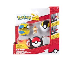 Pokémon PKW4168 - Set di cinture Panflam Clip 'N' Go, statuetta Panflam Battle con palla, iperball e cintura, set ufficiale