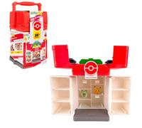 Pokémon Play 'N' Display Case - Unità di archiviazione multilivello con arena sul tetto e spazio per 35+ personaggi da battaglia da 5,1 cm