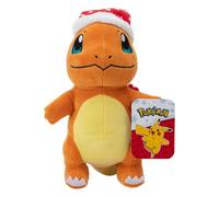 Pokémon PKW3103-20 cm - Peluche invernale Glumanda con cappello di Natale, peluc