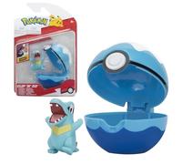 Pokémon Poké Ball Clip'n'Go - Totodile & Diving Ball - Pokéball ufficiale con figura da 5 cm