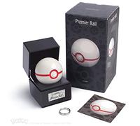 The Wand Company Original Poké Ball Authentic Replica - Realistic, Electronic, Die-Cast Poké Ball with Display Case Light Features - Officially Licensed by Pokémon (Premier Ball)