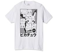 Pokemon Pokémon Pikachu - Maglietta Giapponese Puzzle Power, Bianco, M