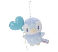 Pokemon PokePeace Mellow Heart Piplup Peluche Portachiavi Catena a Palla 5.9"H