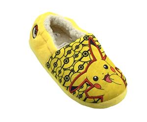 Pokémon ragazzi o ragazze, pantofole per bambini Pikachu, Giallo, Taglia 2 UK, 34 EU
