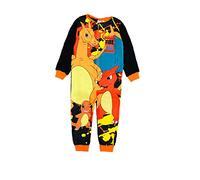 Pokemon Ragazzi Onesie età 4-12 Anni, Fuoco, 9-10 Anni
