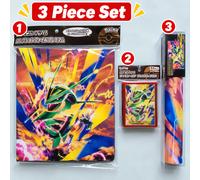 Pokemon Rayquaza Binder Sleeves Playmat Set 3pz Ufficiale Giappone Nuovo Sigi...