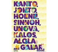 Pokemon - Regions - Anime, poster - Dimensioni 61 x 91,5 cm + 1 confezione di tesa Powerstrips® - Contenuto 20 pezzi