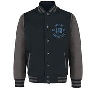 Pokémon Ronflex Giacca Varsity da uomo, colore: Nero/Grigio