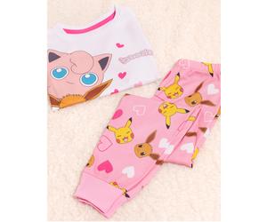 Pokemon Rosa Frills Pigiama a maniche lunghe a gamba lunga Ragazze