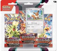 Pokemon Scarlatto e Violetto Ossidiana Infuocata Blister 3 buste con carta pr...