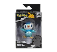 Pokemon Select Metallic Battle Action Figure - Figura da battaglia da 7,6 cm con speciale finitura metallica (Piplup)