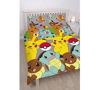Pokemon Set con Copripiumino dal Design a Stampa ripetuta, Multicolore, Matrimoniale