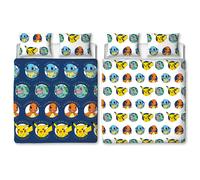Pokemon Set Copripiumino Bambini Letto Pikachu - Singolo/Doppio - Scelta Design