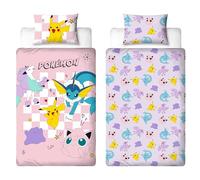 Pokémon Set Copripiumino Singolo Bambini Ufficiale | Design Spirit, Copripiumino Reversibile 2 Lati con Federa Coordinata | Set Letto Singolo Bambini | Polcotone
