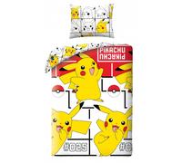 POKEMON Set Letto PIKACHU Anniversario 025 Originale COPRIPIUMINO 140x200 Cotone