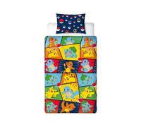 Pokemon Set Copripiumino Singolo Rétro Bambini Blu Multi 2 IN 1 Design UK Misura