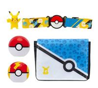 Pokémon - Set di bandoliere Pikachu Clip 'N' Go, 5,1 cm, Pikachu Battle Figure con Poke Ball e Fast Ball, più cintura a tema e bandoliera