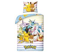 POKEMON Set Letto Pikachu EEVEELUTIONS EEVEE Poliestere COPRIPIUMINO 140x200