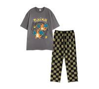 Pokemon Set Pigiama Lungo Pikachu e Charizard Maniche Corte Uomo (NS9369)