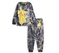 Pokémon Set Pigiama per Ragazzi Pikachu | Top a Maniche Lunghe con Grafica del Personaggio Pikachu per Bambini e Pantaloni Pigiama a Gamba Lunga in Nero | Indumenti da Notte per Bambini