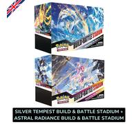 Pokemon SILVER TEMPEST + ASTRAL RADIANCE BUILD & BATTLE STADIUM 24 Bustine Lugia