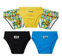 Pokémon Slip Bambino, Comodo Mutande Cotone Pacco da 5 - Regalo Ragazzo (Nero/Multi, 4-5 Anni)