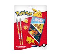 CYPBRANDS Marchi CyP: Pokémon, set di cancelleria, astuccio triplo, matite, gomma, temperamatite, multicolore, prodotto ufficiale