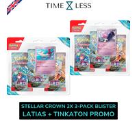 Pokemon STELLAR CROWN 2 BLISTER Corona Astrale Latias Tinkaton Promo Cosmo Holo