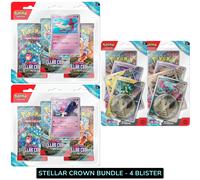 Pokemon STELLAR CROWN 4 BLISTER Bundle Corona Astrale Latias Tinkaton Cosmo Holo