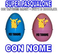 POKEMON SUPER PASQUALONE SORPRESONE UOVO DI PASQUA CONTENITORE pikachu
